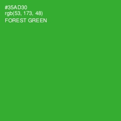 #35AD30 - Forest Green Color Image